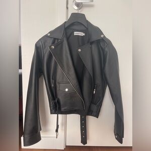 Faux Leather Korean Jacket L